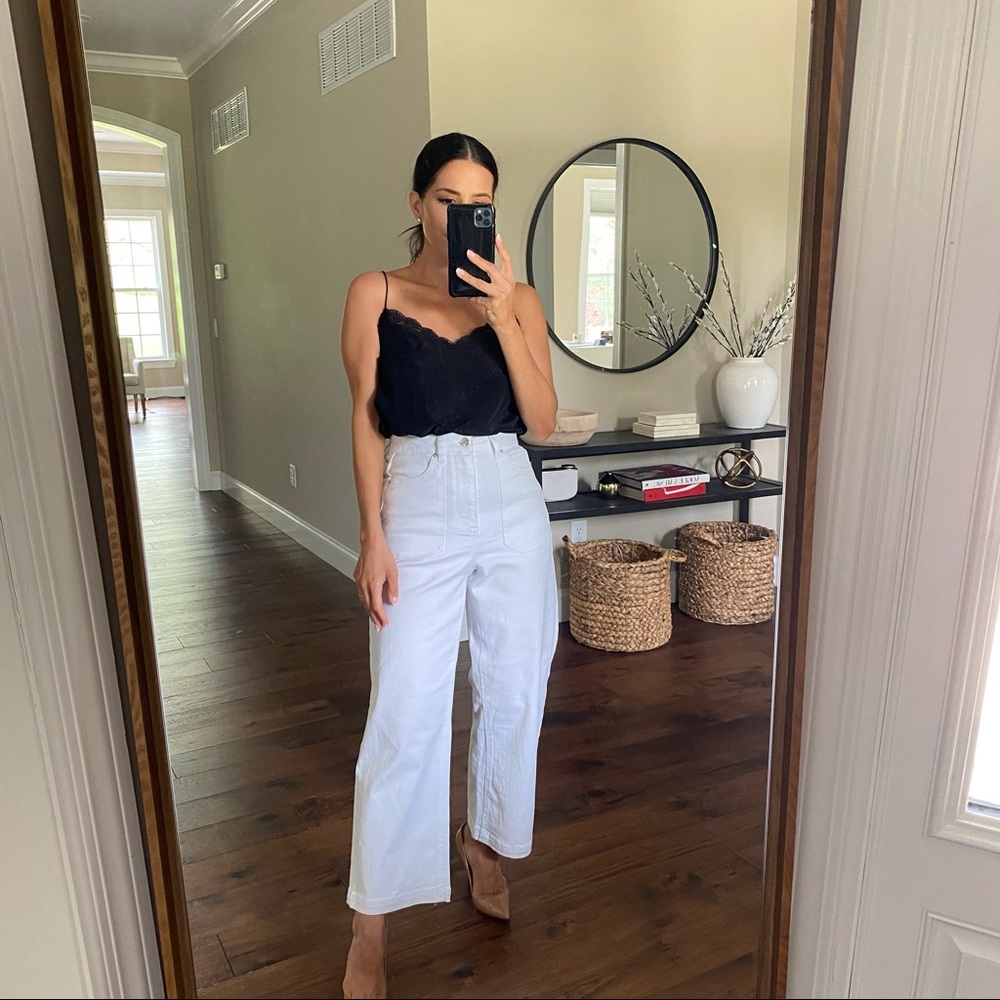 White Wide Leg denim - Picture 4 of 10